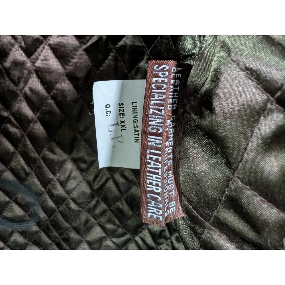 VTG Y2K Red Eight XXL Brown Leather Car Coat Red Dead Indiana‎ Jones Butter Soft